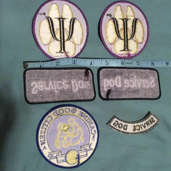 Service Dog Canine Good Citizen Psychological Support Dog Patches and Bandannas - Picture 3 of 12